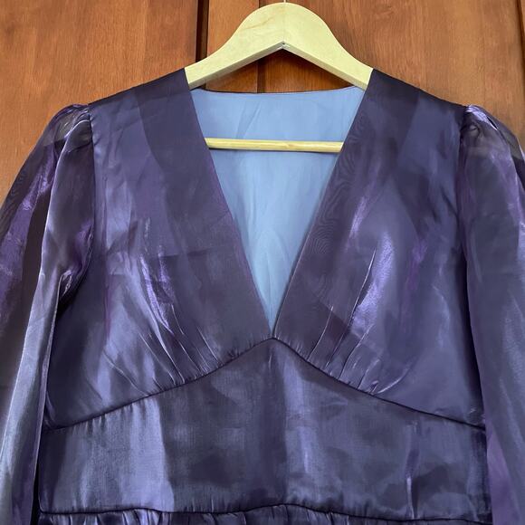 Cider Purple Sheer Mini Dress - Picture 3 of 7